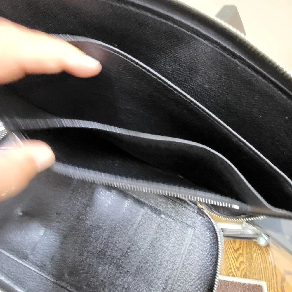 Louis Vuitton Full Zip Travel Case Organizer Atoll Ardoise Taiga Leather../COA